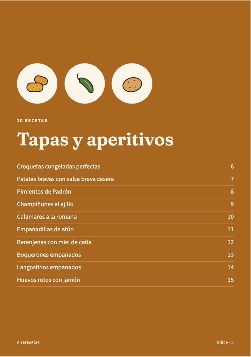 Portada de la sección de tapas